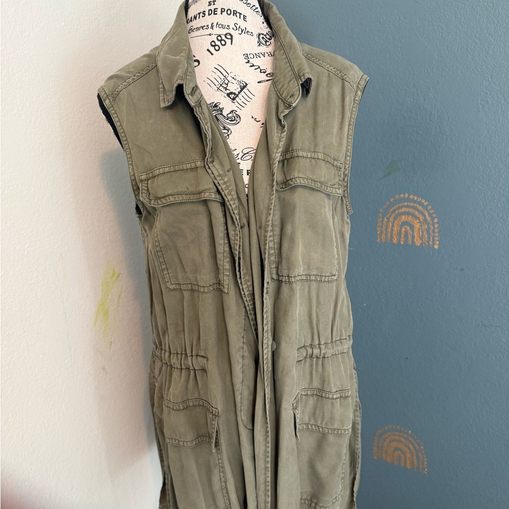 Buffalo David Bitton Olive Green Sleeveless Vest